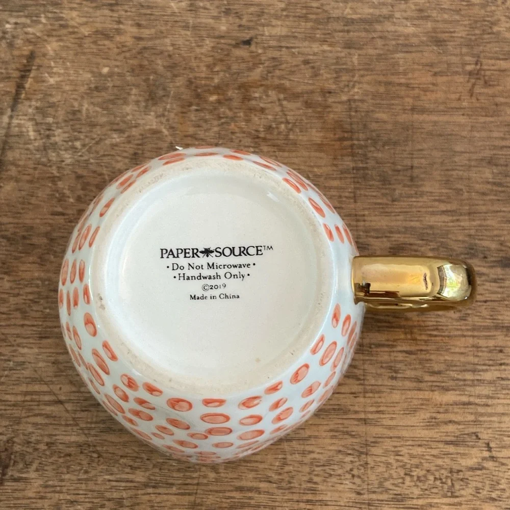 Paper Source Ceramic Polka Dot Mug
